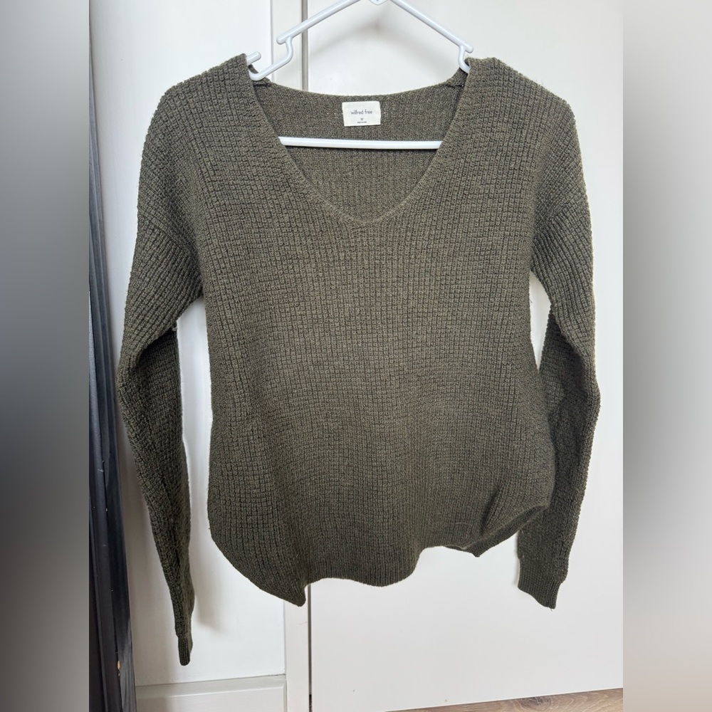 Wilfred Green V-Neck Sweater